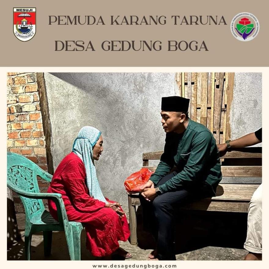 Karang Taruna Desa Gedung Boga Bagikan Sembako Kepada Warga Yang Membutuhkan